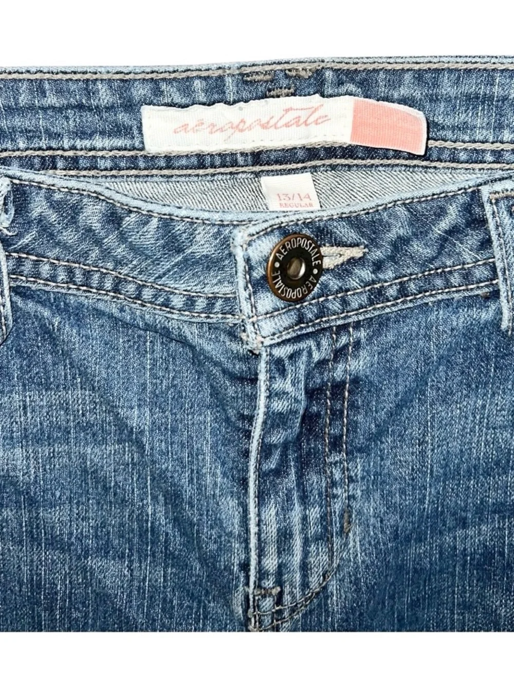 Aeropostale Straight Jeans Women’s 13/14 Regular Blue 35x29